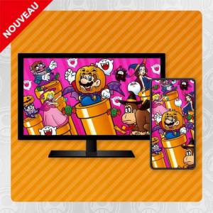 Fond d'écran Happy Halloween 2025 gratuit avec Mario, Wario, Peach, Pauline, Donkey Kong, Boo, Ninji et plus pour PC, Smartphones, Tablettes à 0 €
