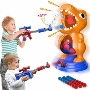 Jeu de tir de dinosaure mobile, 2 pistolets à pompe à air - Compteur Led, 24 balles, vert à 27.99 (Via remise au panier, Vendeur Tiers) à 26.39 €