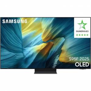 TV OLED Samsung TQ65S95F Anti-reflet 4K AI 2025 (via 15% bonus reprise + 10% remise immédiate+ ODR 300€) à 1771.23 €