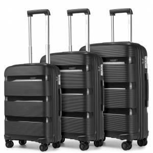 Lot x3 Kono Set valises rigides 55/65/76 cm – Polypropylène, légères, 4 roulettes, serrure TSA à 99.99 €