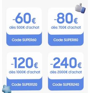 Jusqu’à -240€ sur l’app Samsung ! à 0 €