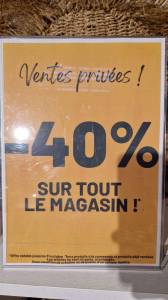 -40% sur tout le magasin Fabrique de Styles (hors promo) à 0 €