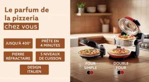 Four à pizza Ariete – simple ou double – jusqu’à 400 °C, cuisson en 4 min, pierre réfractaire incluse à 59.99 €