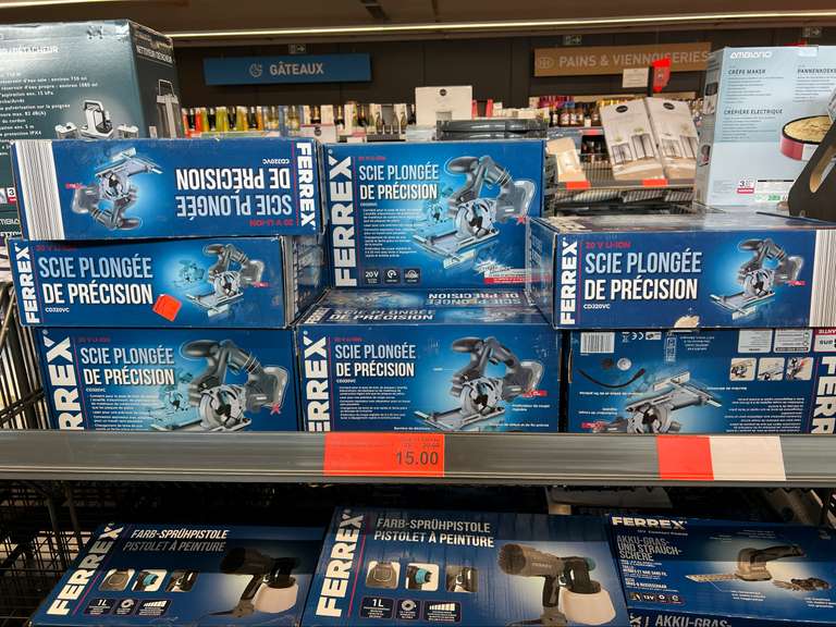 [Local] Scie plongeante sans fil Ferrex 20V Li-Ion – Garantie 3 ans à 15 €