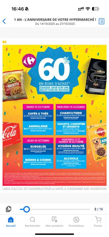 60 % de réduction en BA sur les cafés & thés à 0 €