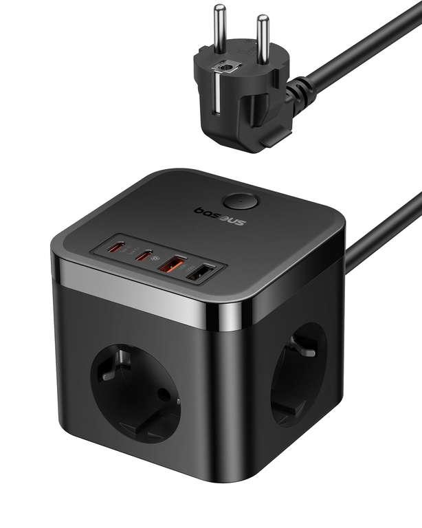 Bloc multiprise Baseus GaN5 USB C 30 W - Chargeur USB C, 3 Prises avec Interrupteur (Vendeur tiers) à 22.6 €