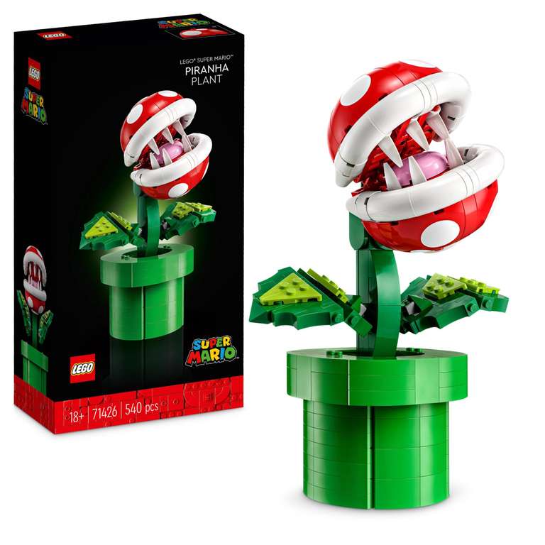 LEGO Super Mario 71426 - Plante Piranha, Figurine Articulée avec Tuyau et 2 Pièces de Monnaie à 41.99 €