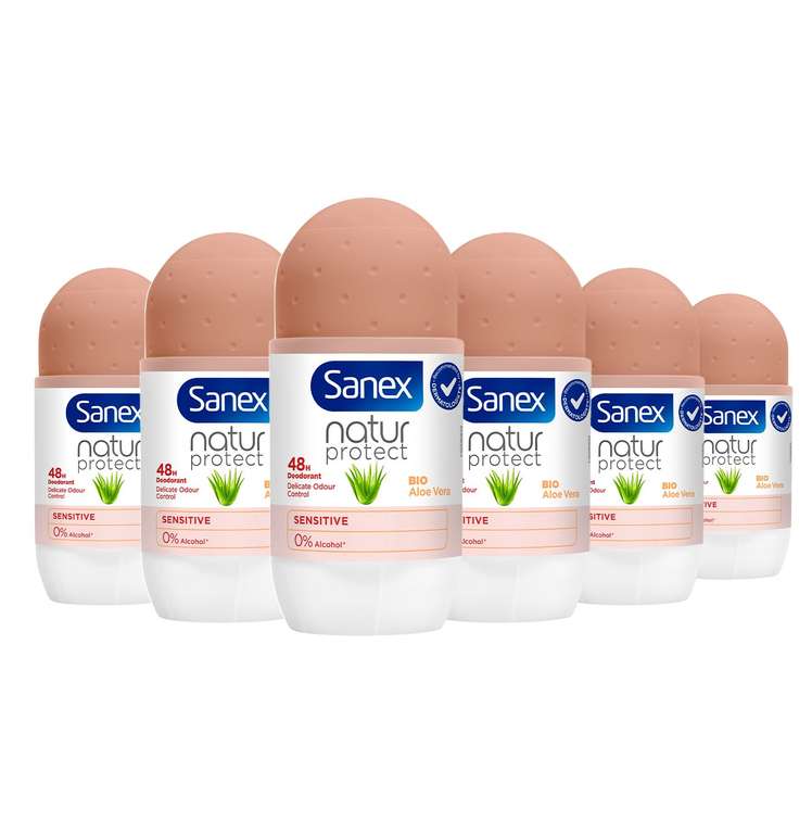 SANEX - Déodorant bille Natur Protect Aloe Vera Bio Peaux Sensibles 48 h 50ml à 12.07 €