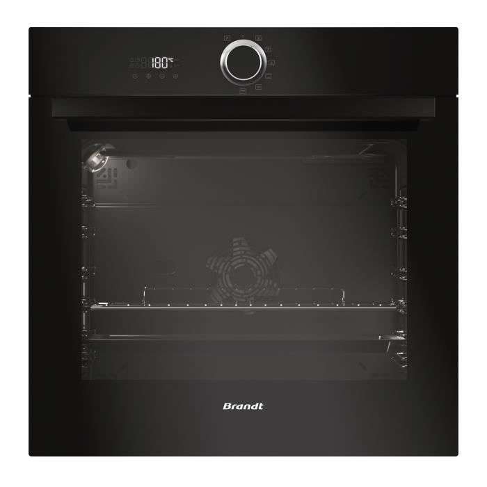 Four électrique encastrable - Pyrolyse - Chaleur tournante pulsée - BRANDT BXP5560B - Noir - 73L - A+ à 279.99 €