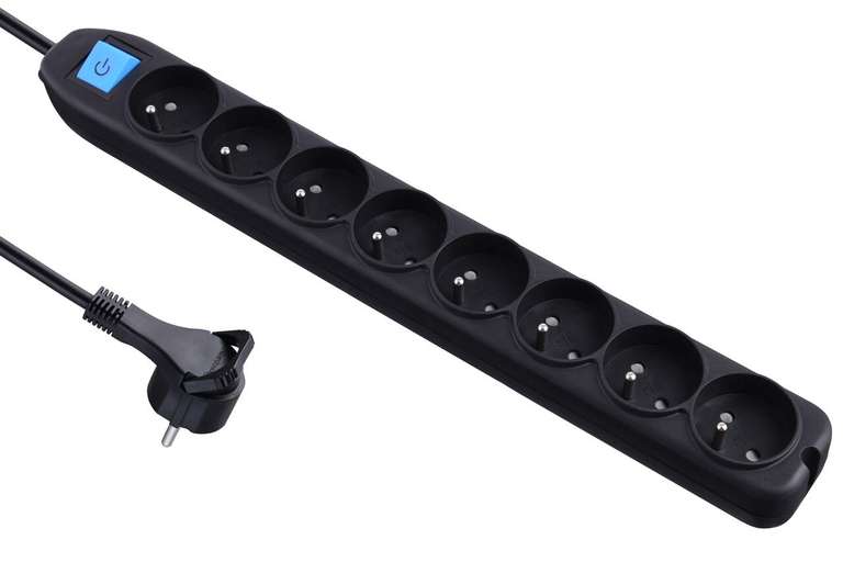 Electraline 32055 Bloc Multiprise 8 Prises avec interrupteur - câble 1,5 m à 7.69 €