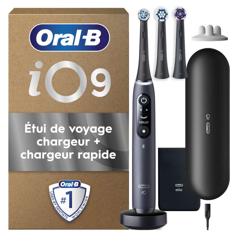 Brosse à dents électrique Oral-B iO 9 - Noire à 215 €