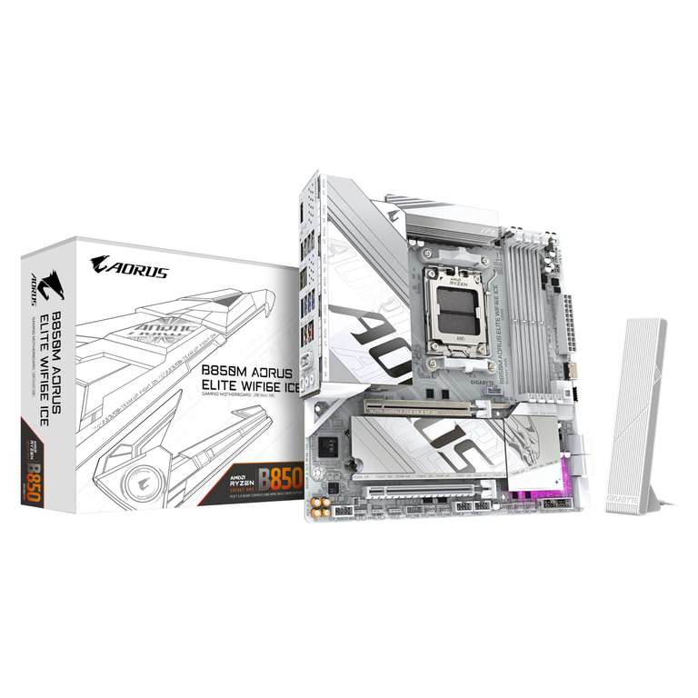 Carte Mère Gigabyte B850M AORUS Elite wifi6 ice à 187.89 €