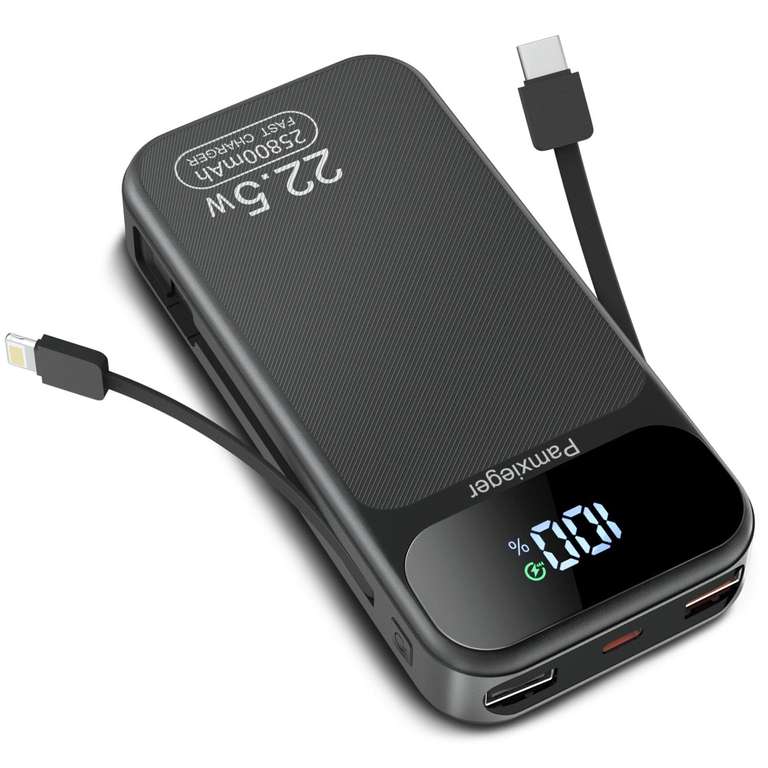 Power Bank 25800mAh 22.5W fast charge QC4.0 à 13.99 €