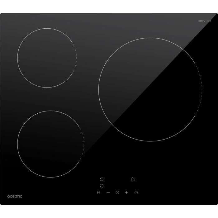 Table de cuisson induction OCEANIC 3 foyers L60 x P52 cm OCEATI3Z7B à 99.99 €