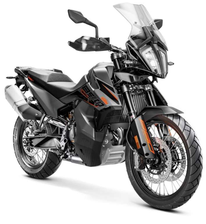 Moto KTM 890 Adventure 2022 Black, Trail, Bicylindre 889 cm³, 77 kW (105 ch), ABS Bosch 9.1 MP, WP APEX, 20 L à 10990 €