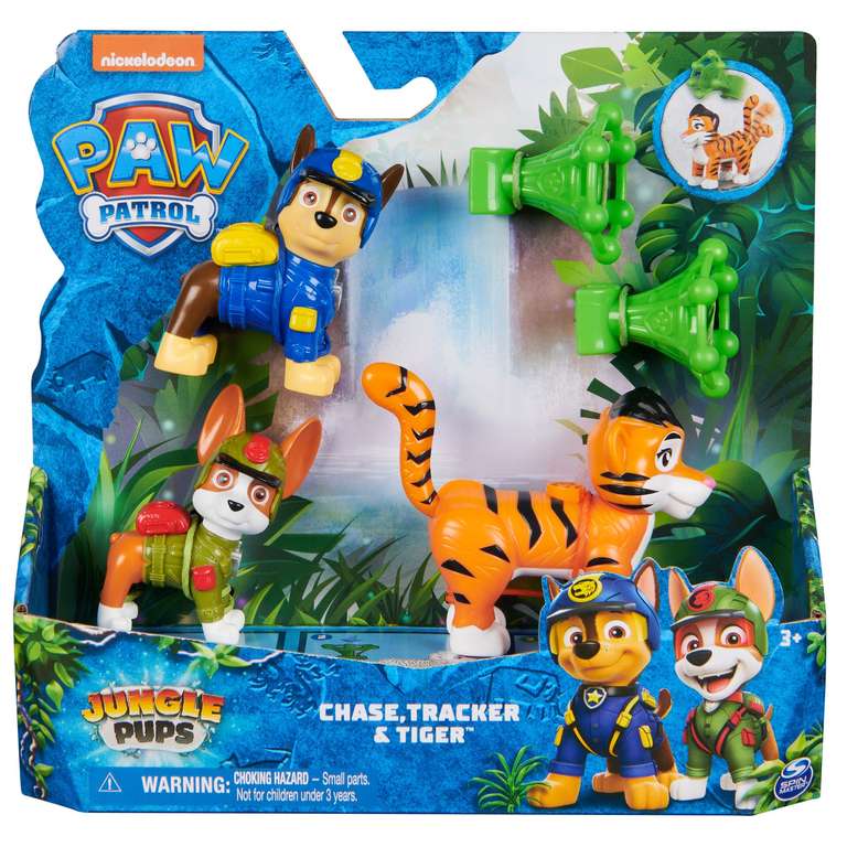 Pack de 3 figurines Spin Master Jungle Pat Patrouille - Différents modèles disponibles (via 6,50 € de fidélité) à 6.49 €