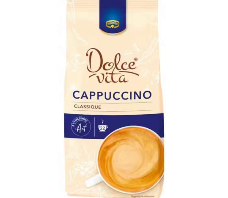 DOLCE VITA Cappuccino en poudre Classique ou Chocolat noisette (380g - 6,08€/kg) à 2.31 €