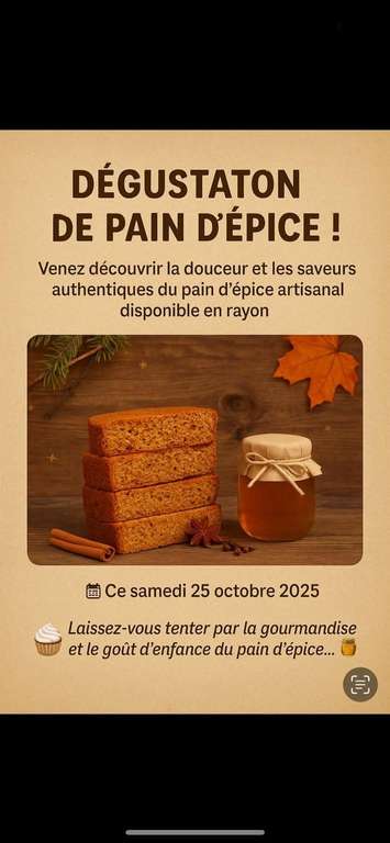 Dégustation gratuite de pain d'épice artisanal - Villeneuve-Tolosane (31) à 0 €