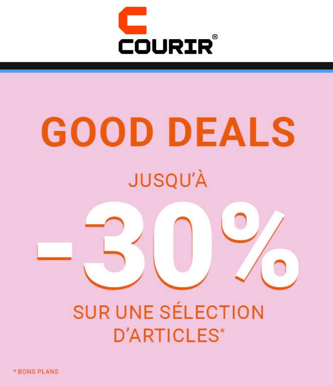 Jusqu'à -30% sur une sélection d’articles à 0 €