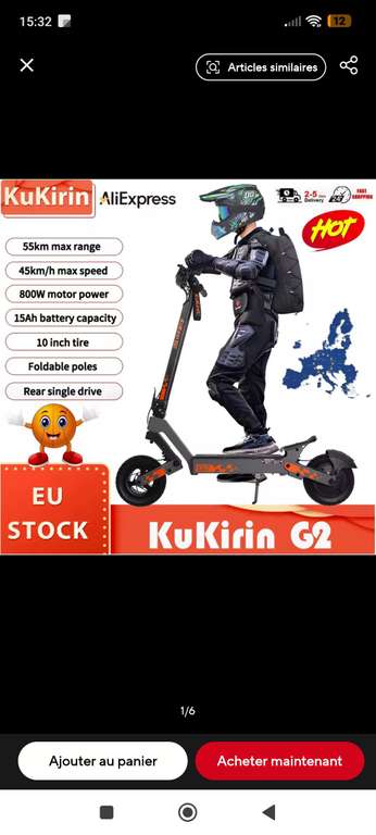Kukirin g2 à 421 €