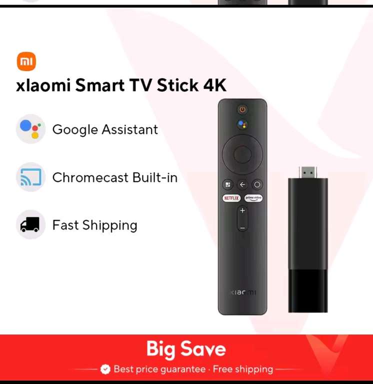 Xiaomi Mi TV Stick 4k à 31.99 €