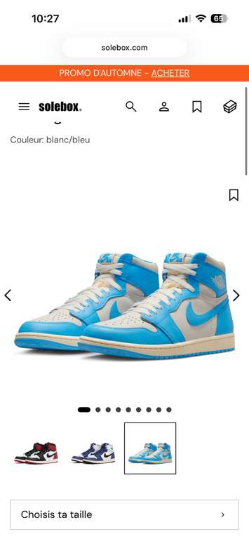 Air Jordan 1 Retro High OG „UNC Reimagined“ à 86.44 €