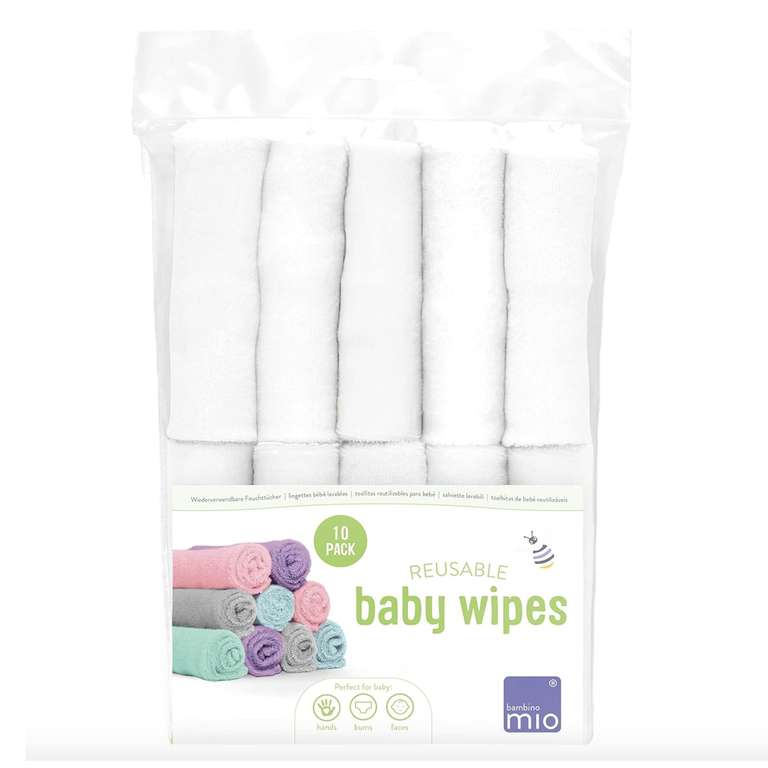 Lot de 10 lingettes lavables bébé Bambino Mio à 5.73 €
