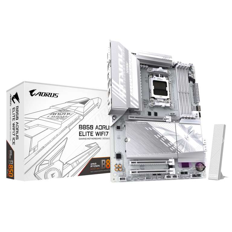 Carte mère Gigabyte B850 AORUS Elite WIFI7 Ice à 203.18 €