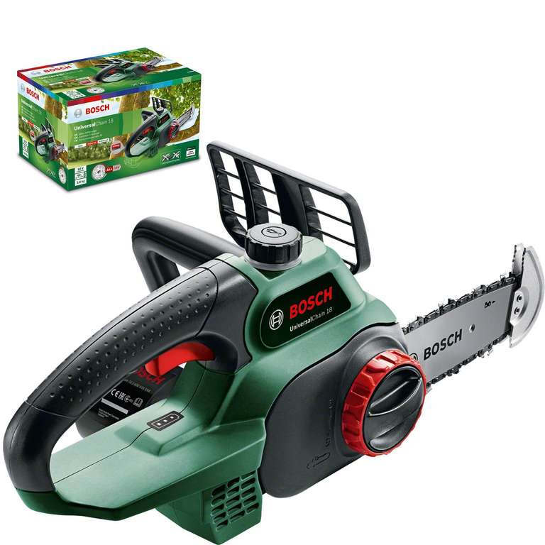 Bosch Tronçonneuse sans fil - UniversalChain 18 (Livrée sans batterie ni chargeur, avec huile 80 ml) à 99.99 €