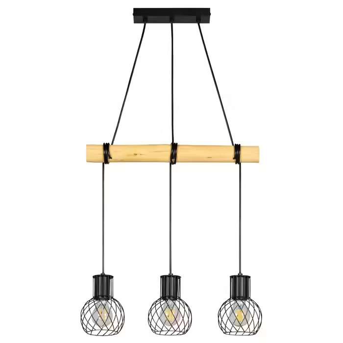 Suspension métal L. 50 cm Kavi - Noire à 29.99 €