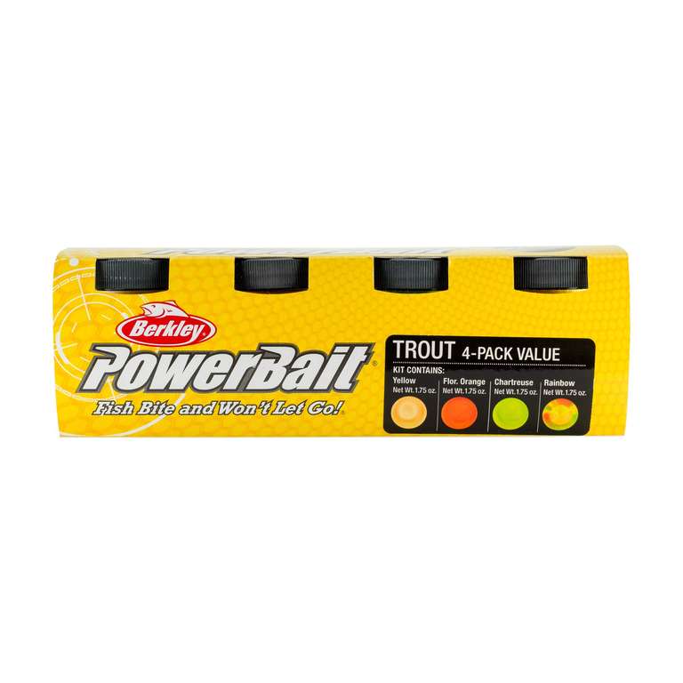 [Prime] Assortiment de 4 pâtes d'appâts pour truite Berkley PowerBait à 15.99 €