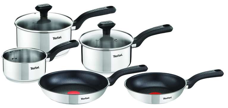 Tefal Comfort Max Casseroles 14/16/18 cm + couvercles 16/18 cm, Poêles 20/24 cm à 69.99 €