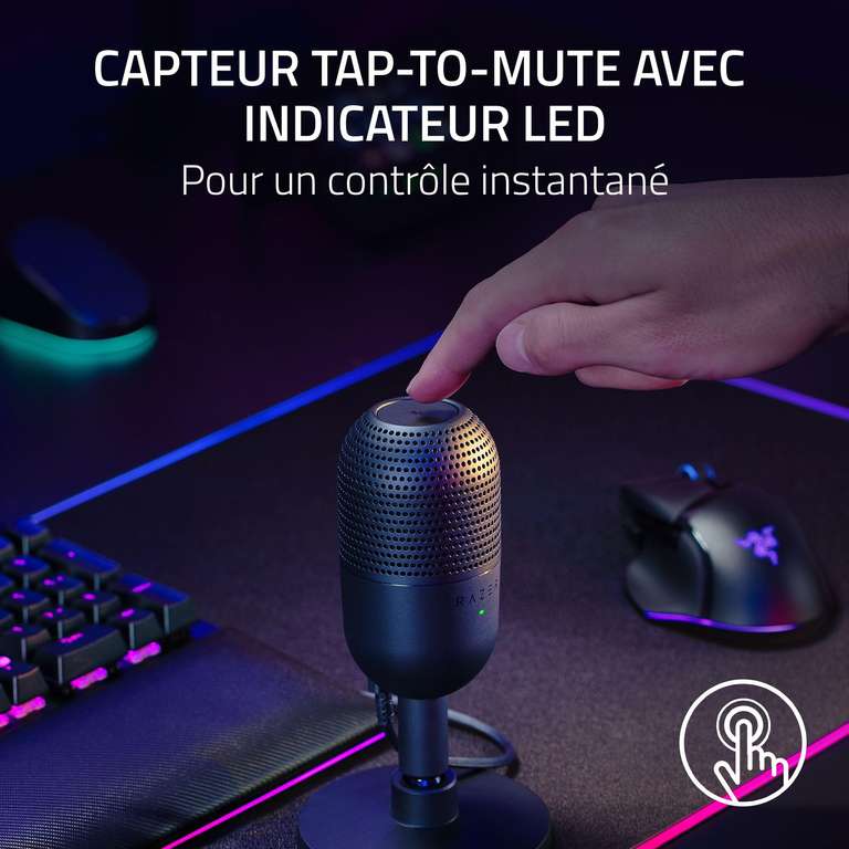Microphone USB ultra-compact Razer Seiren V3 Mini à 40.99 €