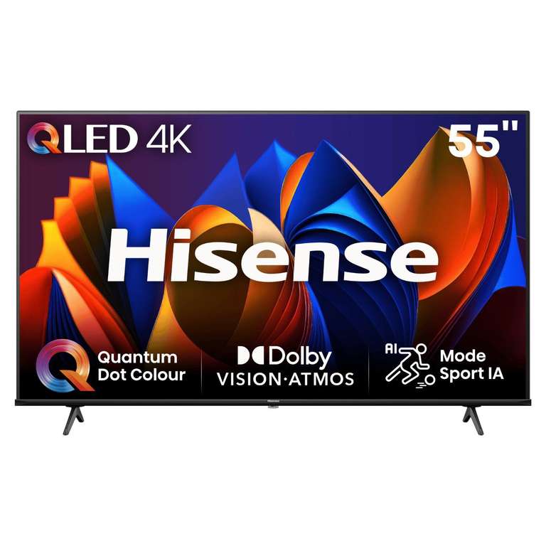 TV QLED 4K 55'' (140 cm) 55E7NQ HISENSE ( Via 60€ de fidélité) (3) ( 6 à 319.99 €