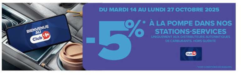 [Club Carrefour] 5% de Réduction sur le carburant à la pompe - Carrefour Cormontreuil à 0 €