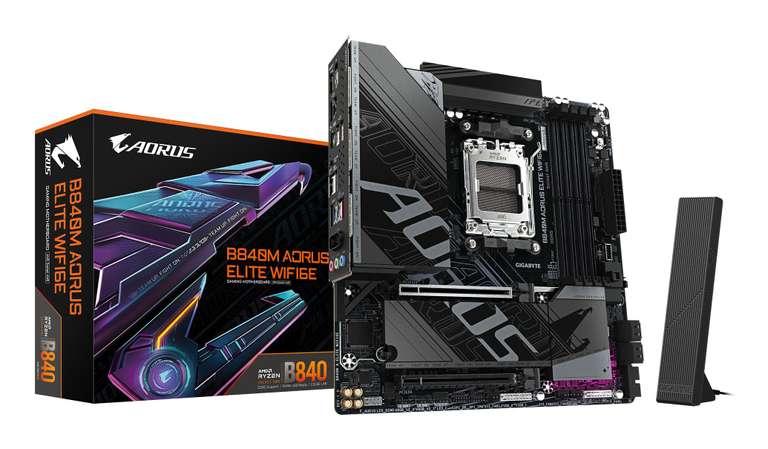 GIGABYTE B840M AORUS Elite WIFI6E à 158.99 €