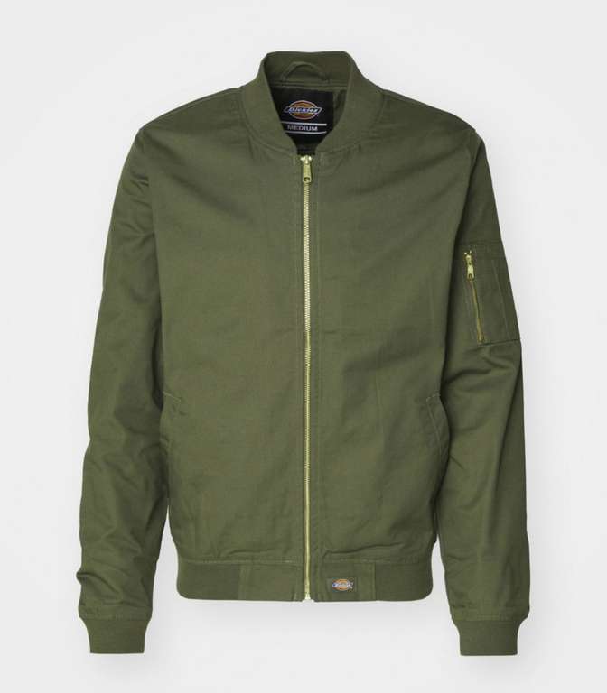 Blouson Bomber Dickies Hughson Kaki, Tailles du XS au L (Noir à 40€) à 32 €