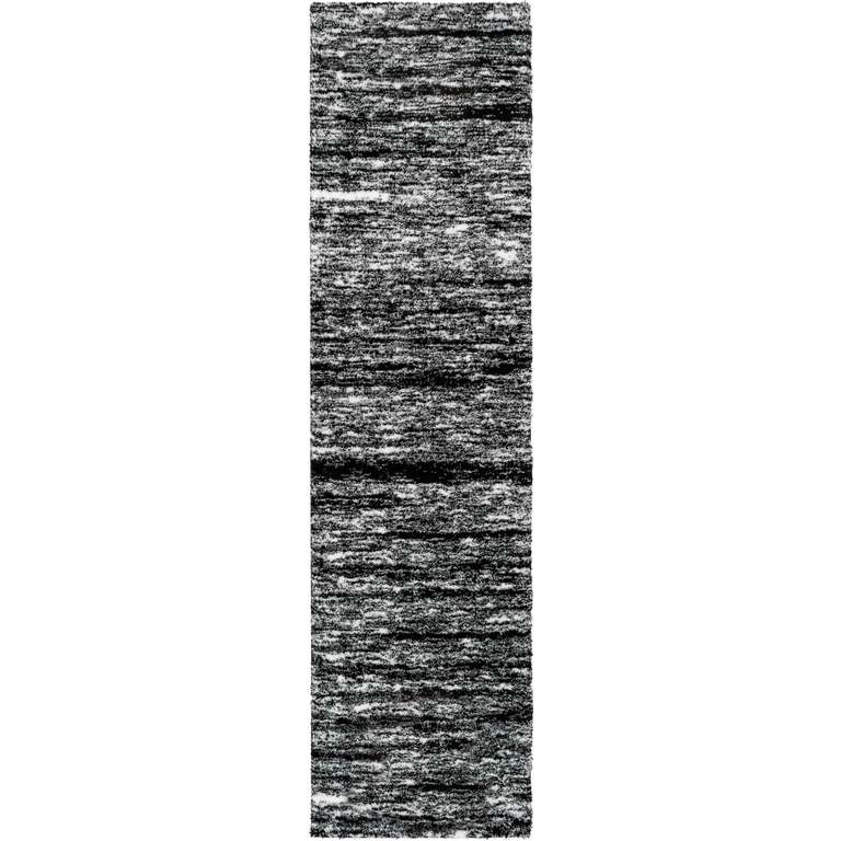 Tapis Oslo Shaggy Abstrait Style Moderne Noir - 80x30cm (Vendeur Tiers) à 23.7 €