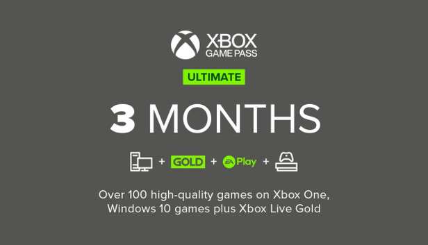 Xbox gamepass ultimate 3 mois à 34.79 €