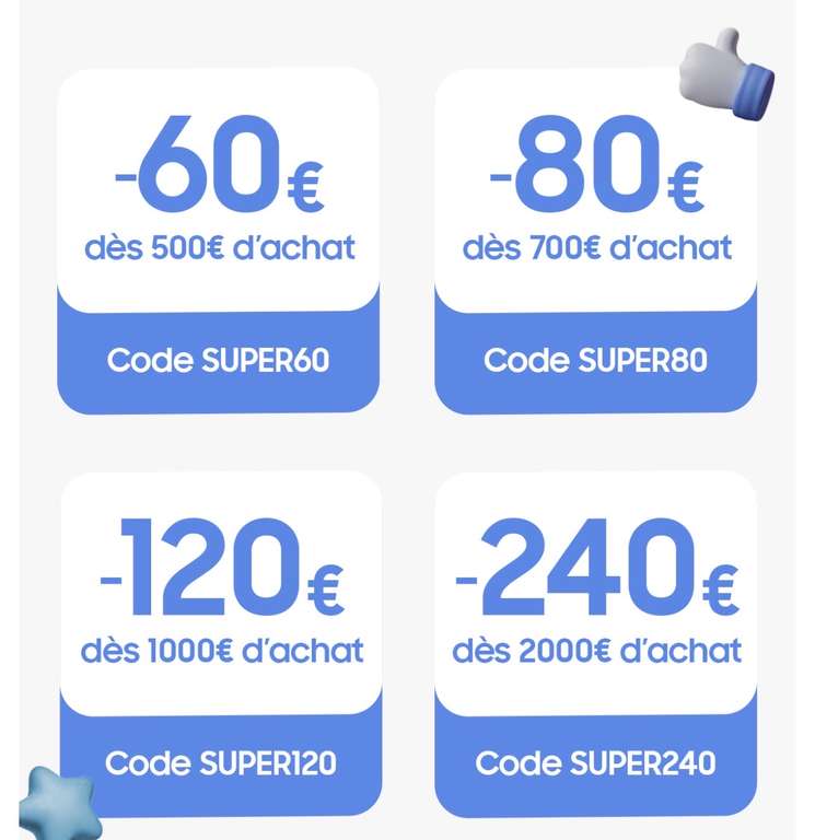 Jusqu’à -240€ sur l’app Samsung ! à 0 €