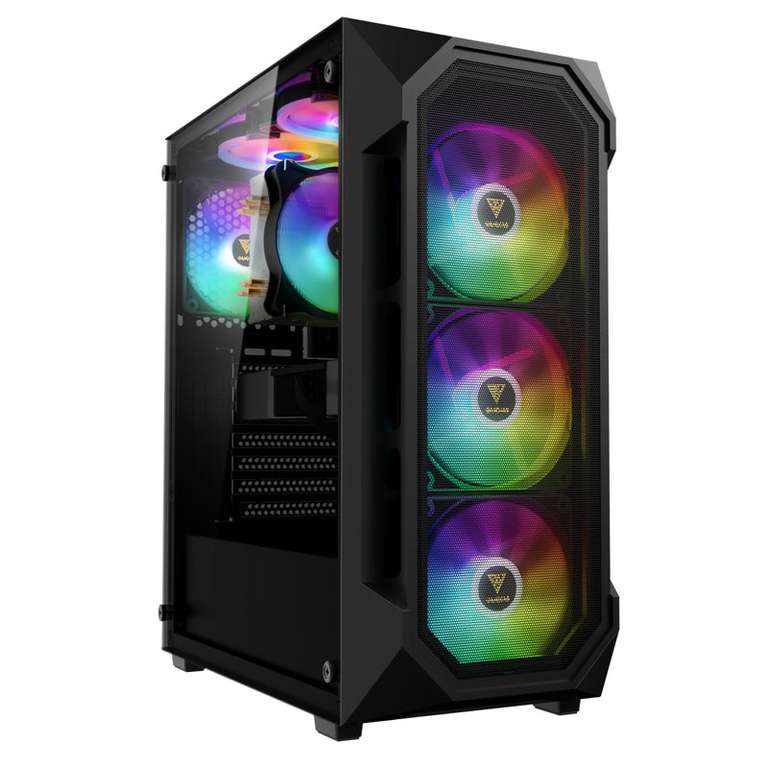 GAMDIAS Aura GC1 Elite ARGB Boîtier PC ATX Moyen Tour 4 Ventilateurs ARGB Verre Trempé à 29.99 €