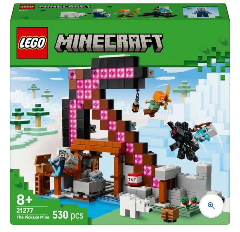 Lego Minecraft mine en forme de pioche à 37.99 €