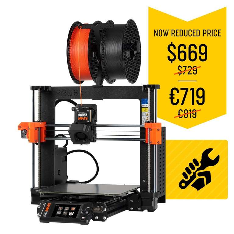 Kit de l'imprimante 3D Original Prusa MK4S à 719 €