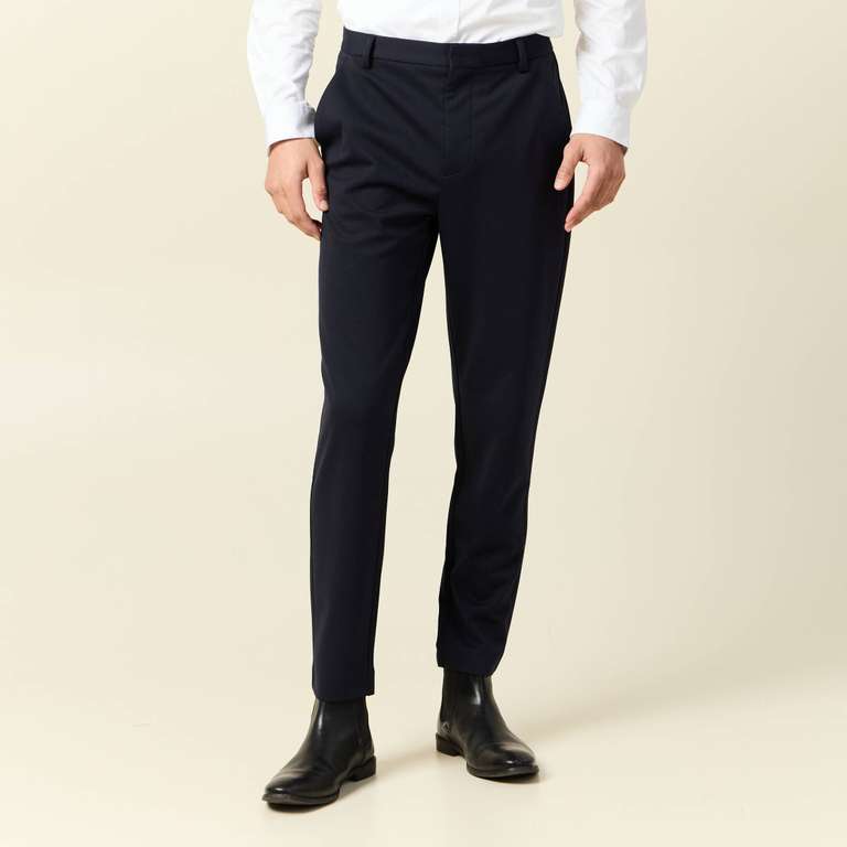 Pantalon Chino slim bleu marine - Homme, Tailles du 34 au 44 à 15.99 €