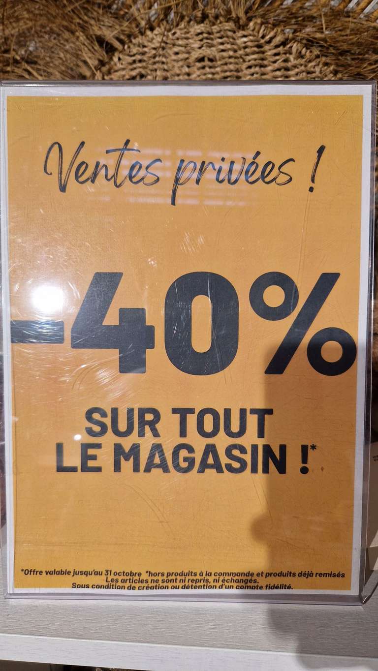 -40% sur tout le magasin Fabrique de Styles (hors promo) à 0 €