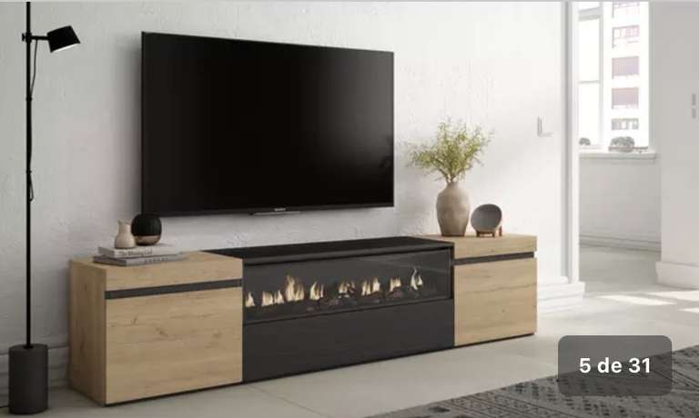 Meuble TV avec cheminée électrique à 262.99 €