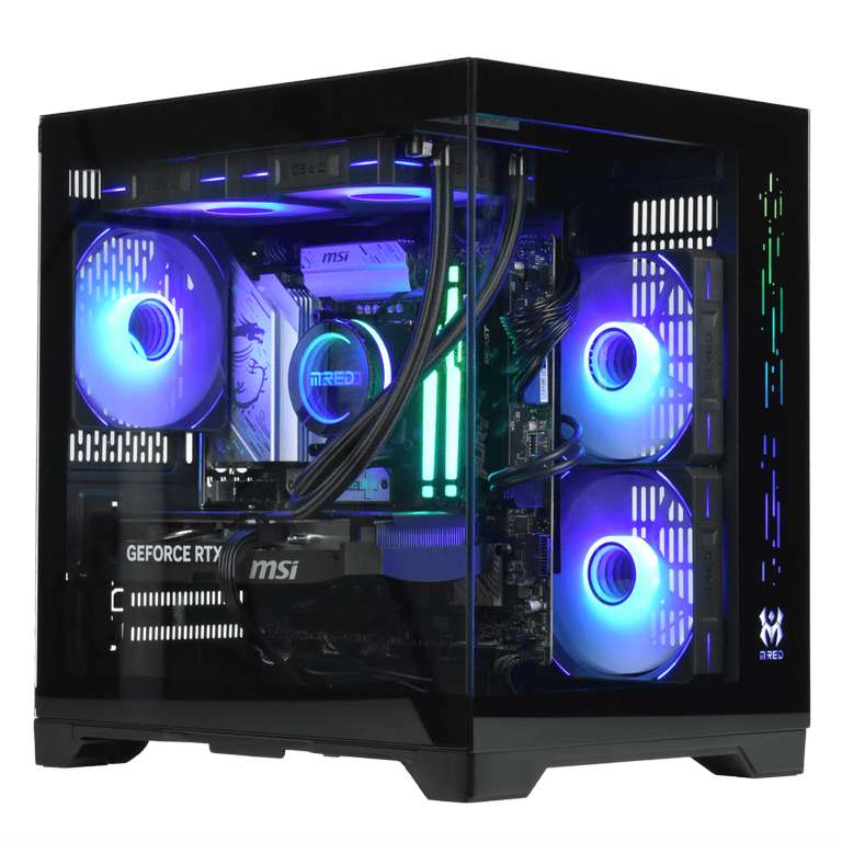 PC de Bureau Obsidian - Intel Core i7 14700KF, RTX 5060 Ti 16 Go Shadow OC, RAM 32 Go DDR5 5600MHz, SSD 1 To, Windows 11 version d'essai à 1399.99 €