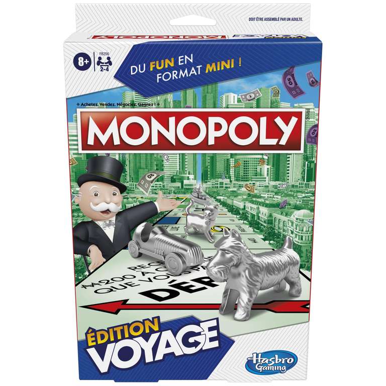 Jeu de Plateau Monopoly édition Jeu de Voyage - Portable pour 2 à 4 Joueurs à 5.99 €